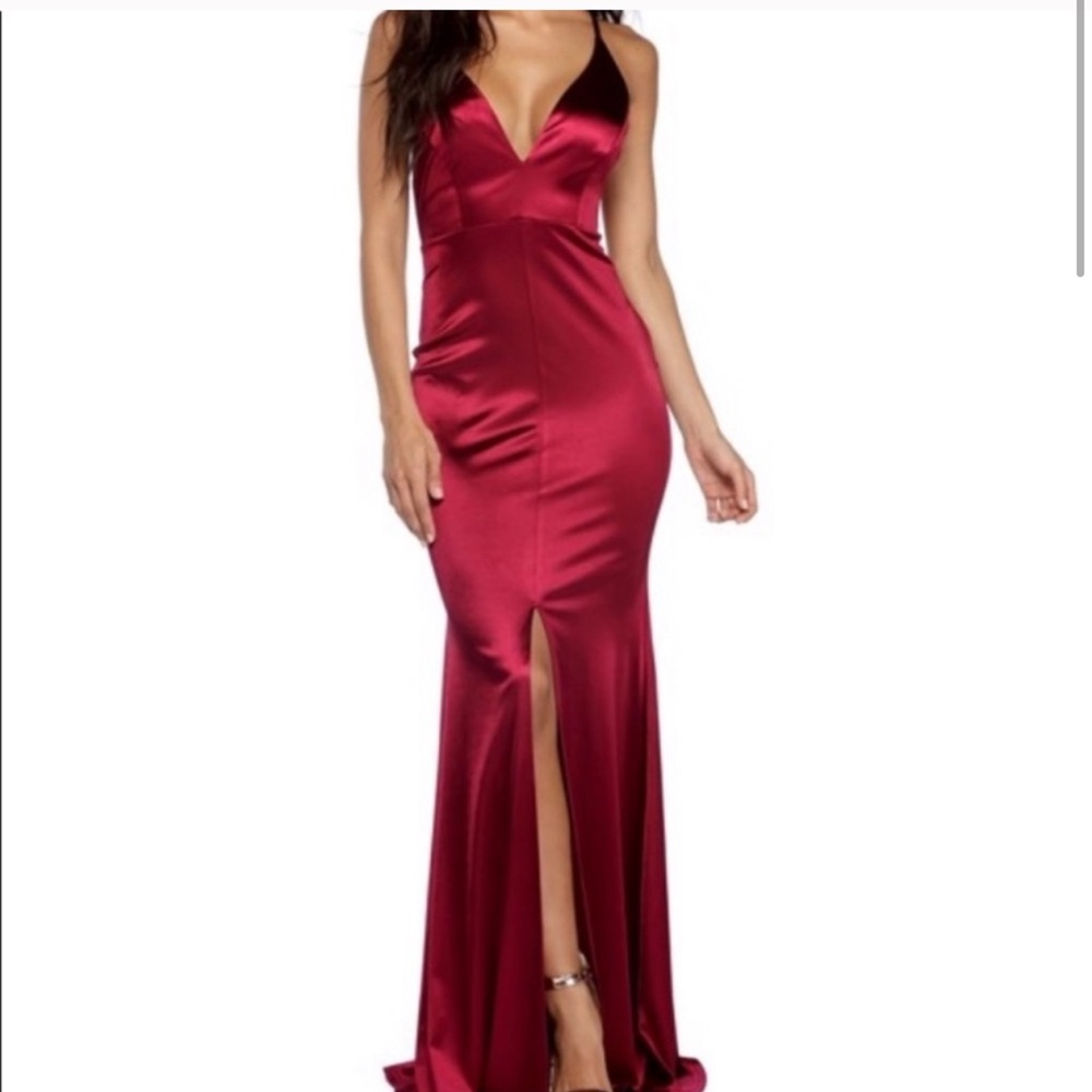 Windsor Red Satin Dress